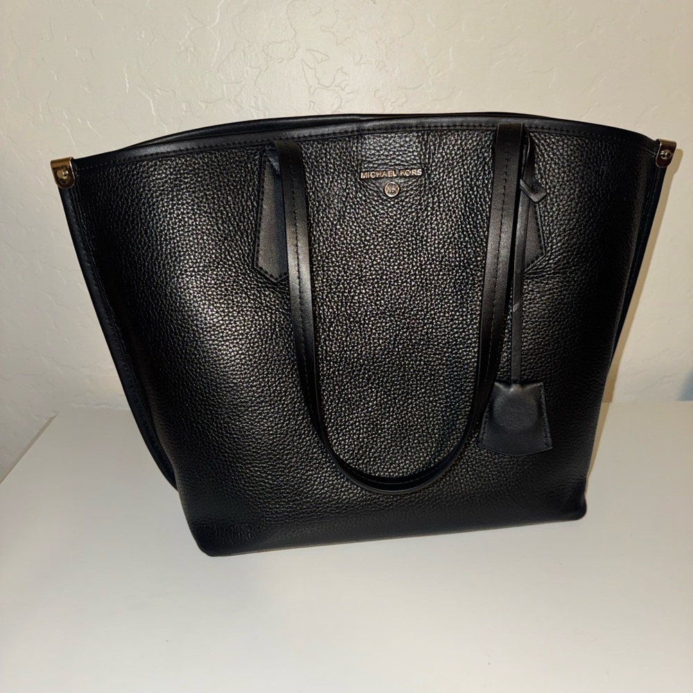 Michael Kors Black Pebbled Leather Tote
